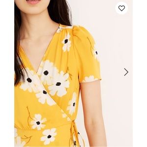 MADEWELL Puff-Sleeve Wrap Midi Maxi Floral Dress